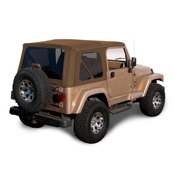 Sierra Offroad 1997-2002 TJ Wrangler Factory Style Soft Top with Tinted Windows in Spice Denim