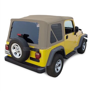 Sierra Offroad 1997-2002 TJ Wrangler Factory Style Soft Top with Tinted Windows in Parchment Sailcloth
