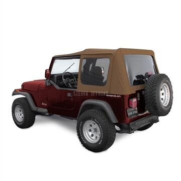 Sierra Offroad Jeep Wrangler YJ Soft Top 88-95 in Spice Denim, Tinted Windows