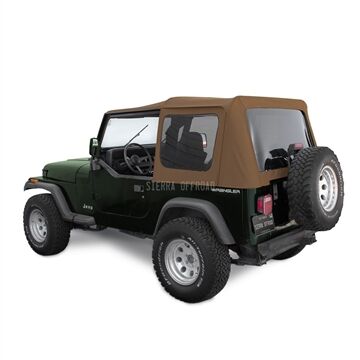 Sierra Offroad Jeep Wrangler YJ Soft Top 88-95 in Spice Sailcloth, Tinted Windows