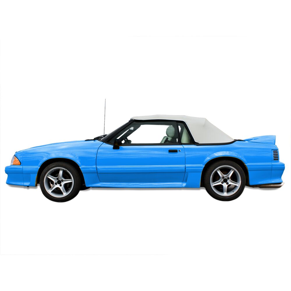 Ford Convertible Top 1991-1993 Mustang Pinpoint Vinyl Plastic Window Oxford White