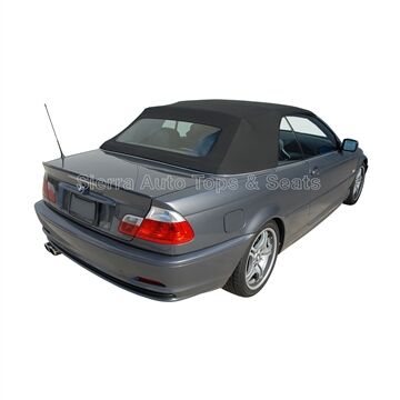 BMW Convertible Top 2000-2006 3 series (E46) Black Stayfast Canvas Glass Rear Window
