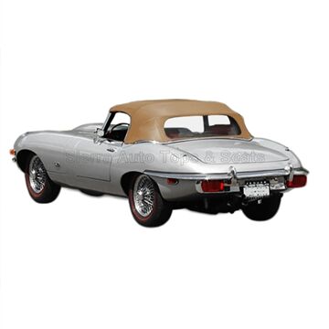Jaguar Convertible Top 1971-1974 XKE Buckskin Everflex Vinyl Plastic Rear Window