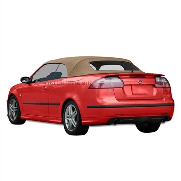SAAB 9-3 Convertible Top 2004-2009 Light Oak-Colored Twill Canvas No Rear Window