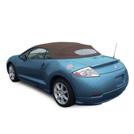 Mitsubishi Convertible Top 2006-2009 Eclipse Spyder Beige Canvas Cloth Glass Rear Window