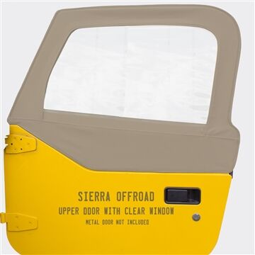 Sierra Offroad 1997-2006 TJ Wrangler Factory Style Upper Doors in Parchment Sailcloth, Pair