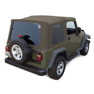 Sierra Offroad 1997-2002 TJ Wrangler Factory Style Soft Top with Tinted Windows in Sandalwood Sailcloth