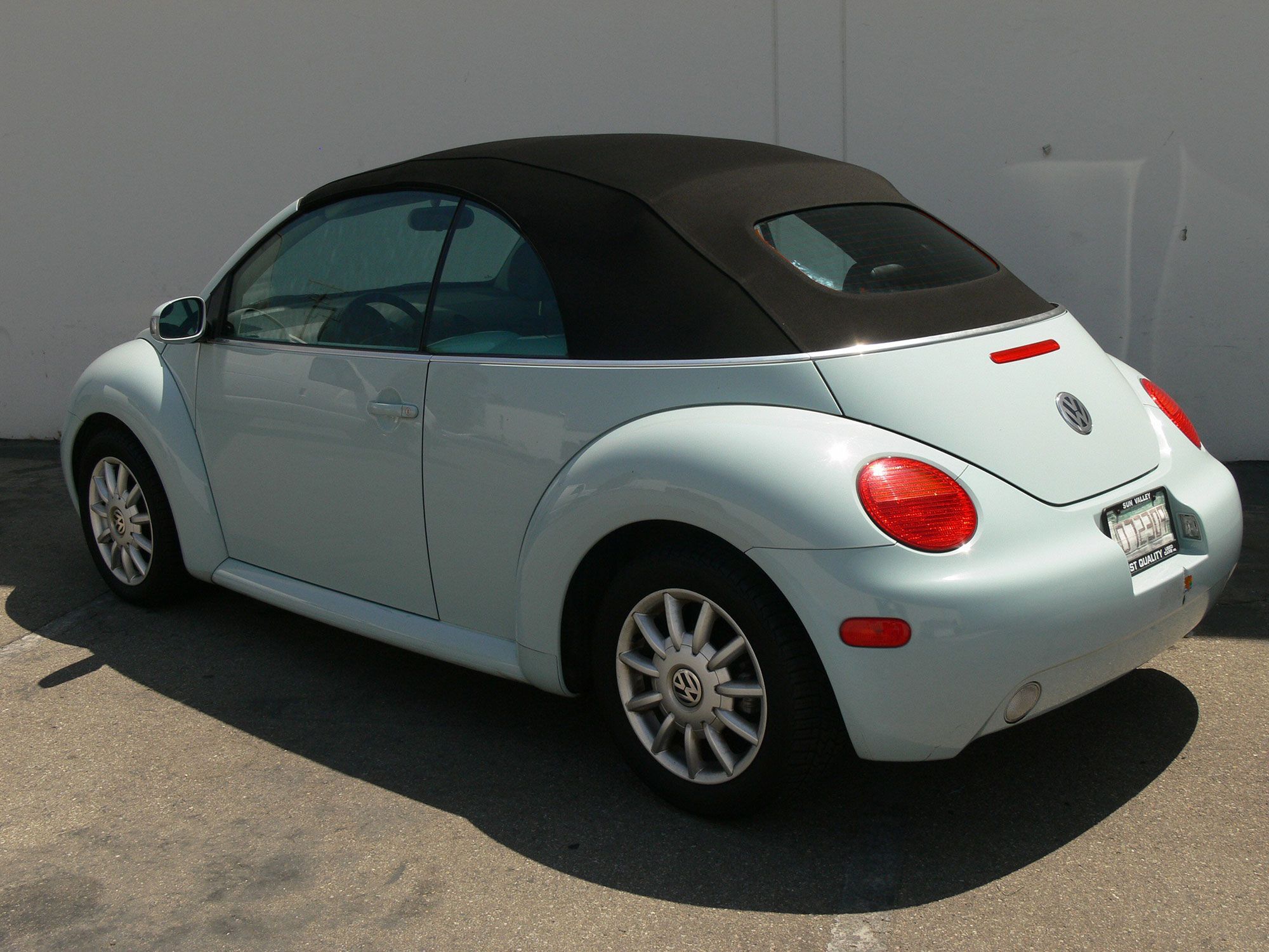 Volkswagen Convertible Top 2003-2010 Beetle Manual Open Black Stayfast Canvas Glass Rear Window