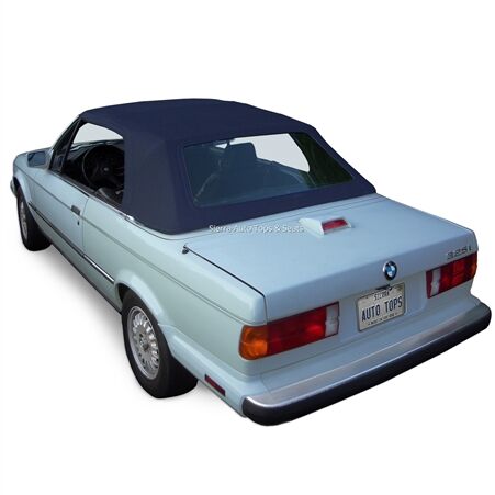 BMW Convertible Top 1987-1993 3 Series (E30) Blue Stayfast Canvas Plastic Rear Window