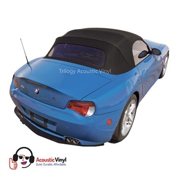 BMW Convertible Top 2003-2008 Z4 Black Trilogy Acoustic Vinyl Glass Rear Window