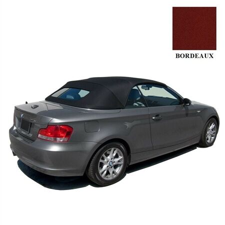 BMW Convertible Top 2008-2013 1 series (E88) Bordeaux TwillFast RPC Canvas Glass Rear Window