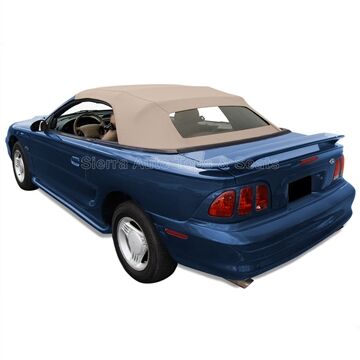 Replacement Convertible Soft Top for Ford Mustang in Parchment Sailcloth Vinyl