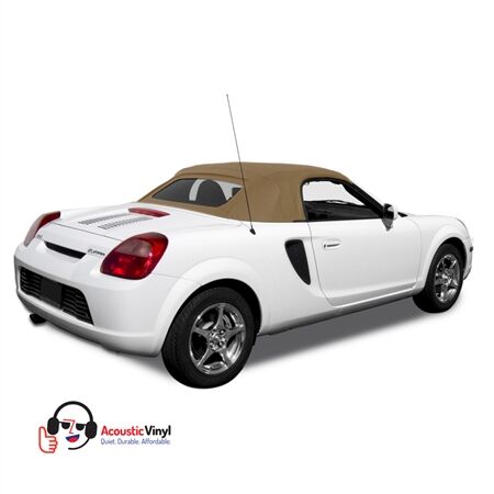 Toyota Convertible Top 2000-2007 MR2 Saddle-Colored Trilogy Acoustic Vinyl Glass Rear Window