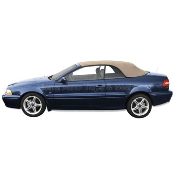 Volvo Convertible Top 1998-2006 C70 Beige Twill Canvas Glass Rear Window