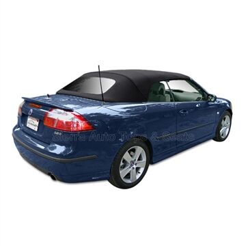 SAAB Convertible Top 1996-1998 900S/900SE Black Canvas Cloth No Rear Window