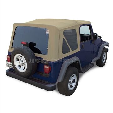 Sierra Offroad 1997-2002 TJ Wrangler Factory Style Soft Top with Tinted Windows in Camel Sailcloth