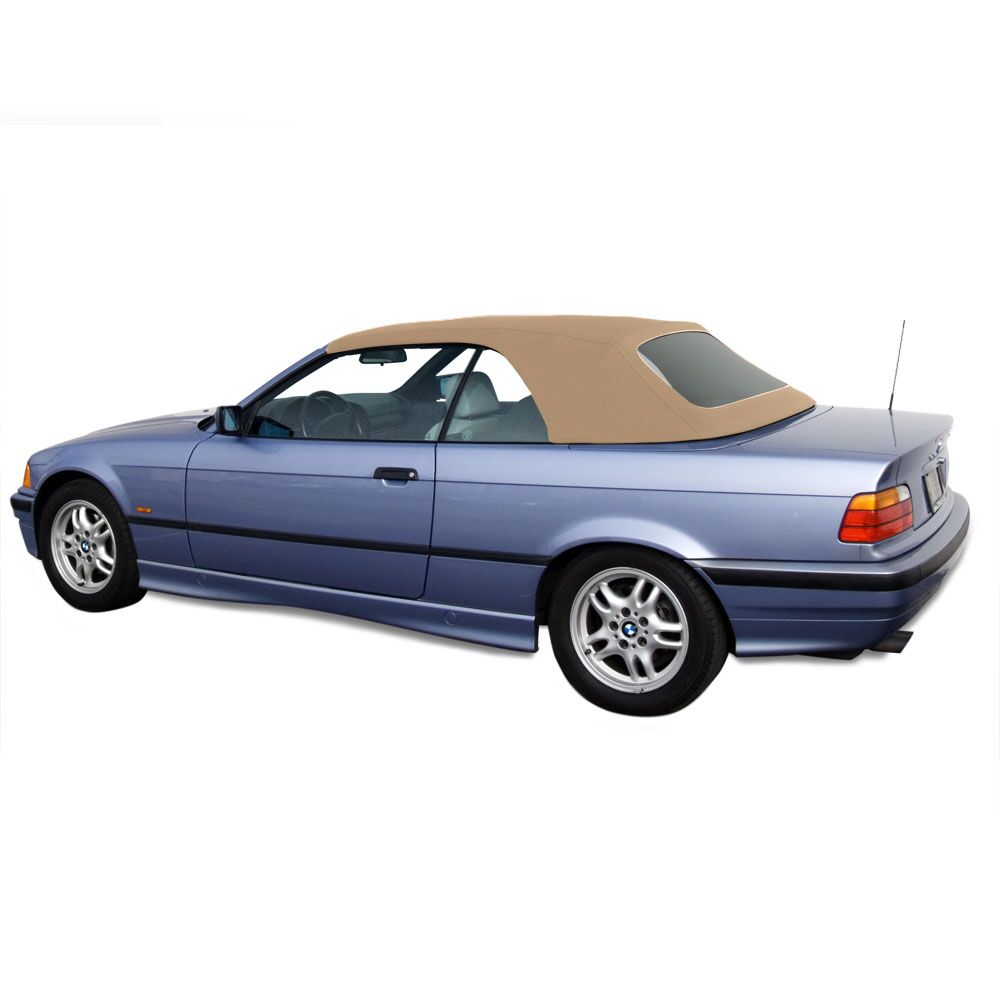 BMW Convertible Top 1994-1999 3 Series (E36) Beige TwillFast Canvas Plastic Rear Window