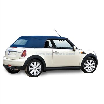 Mini Cooper Convertible Top 2004–2008 Black Twill Canvas Glass Rear Window