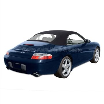 Porsche Convertible Top 1999-2001 996 Carrera Black Twillfast IV Canvas Plastic Rear Window
