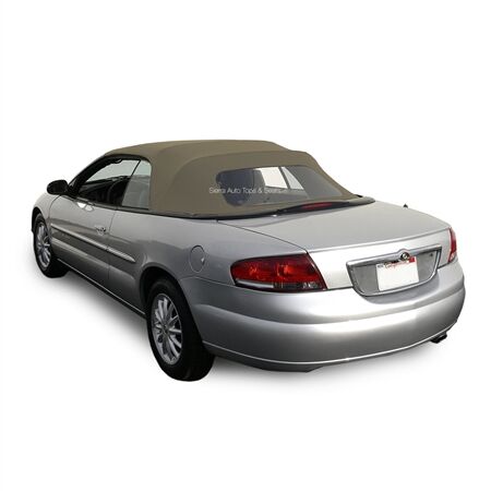 Chrysler Convertible Top 1996-2006 Sebring/Stratus 1-Piece Plastic Rear Window Sandalwood Sailcloth Vinyl