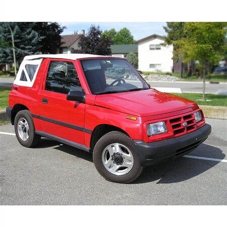 1986–1994 Suzuki Sidekick / Chevrolet Geo Tracker White Replacement Soft Top with Clear Windows