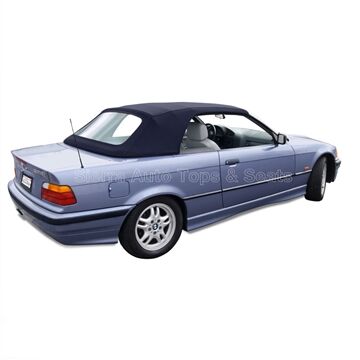 BMW Convertible Top 1994-1999 3 Series (E36) Blue TwillFast Canvas Plastic Rear Window