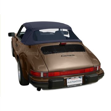 Porsche Convertible Top 1983-1994 911 Series Blue Stayfast Canvas Plastic Rear Window