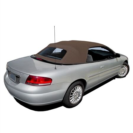 Chrysler Convertible Top 2001-2006 Sebring/Stratus Sandalwood Sailcloth Vinyl Glass Rear Window