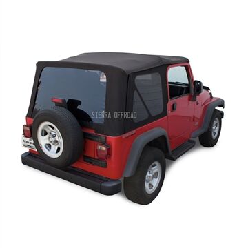 Sierra Offroad 2003-2006 TJ Wrangler Soft Top with Tinted Windows, Black Trilogy Acoustic Vinyl