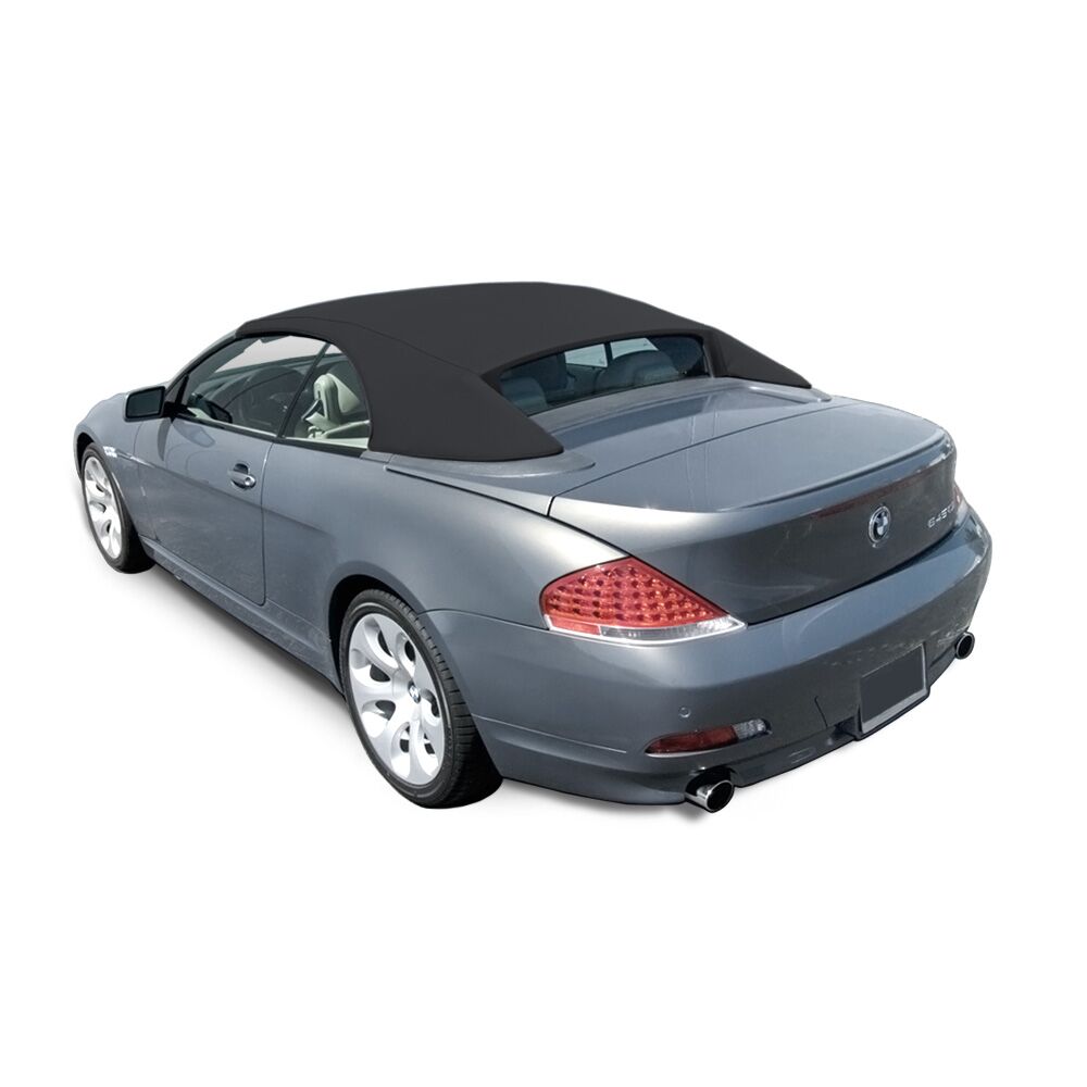 BMW Convertible Top 2004-2010 6 Series (E64) Black TwillFast RPC Canvas Black, No Rear Window