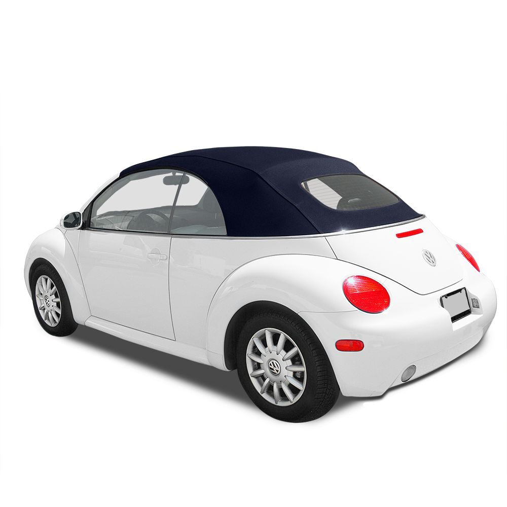 Volkswagen Convertible Top 2003-2011 Beetle Power Open Basalt Gray Twillfast RPC Canvas Glass Rear Window