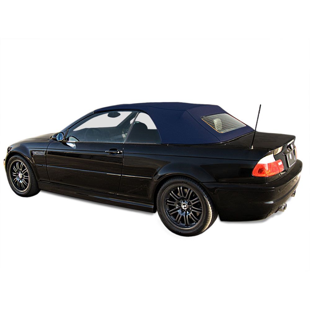 BMW Convertible Top 2000-2006 3 series (E46) Blue Stayfast Canvas Glass Rear Window