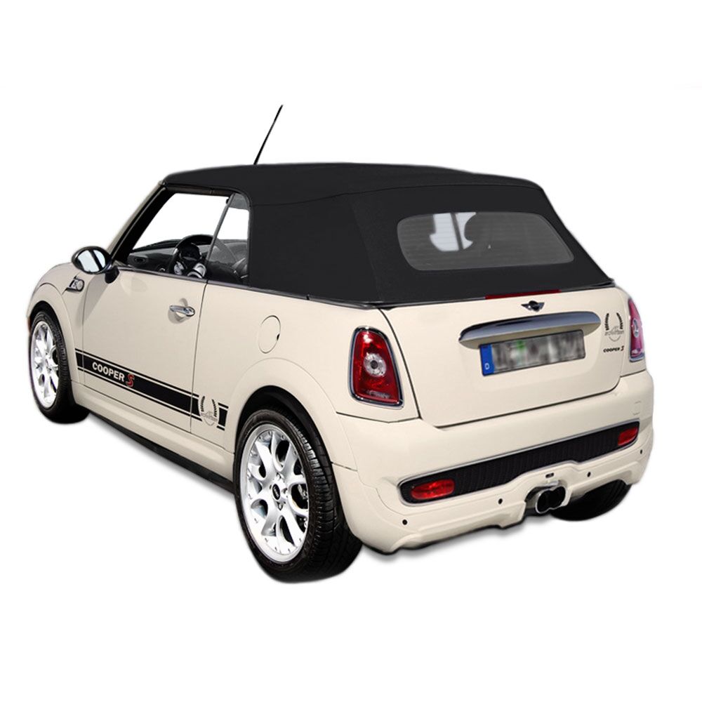 Mini-Cooper Convertible Top 2004–2008 Bordeaux Canvas Cloth Glass Rear Window