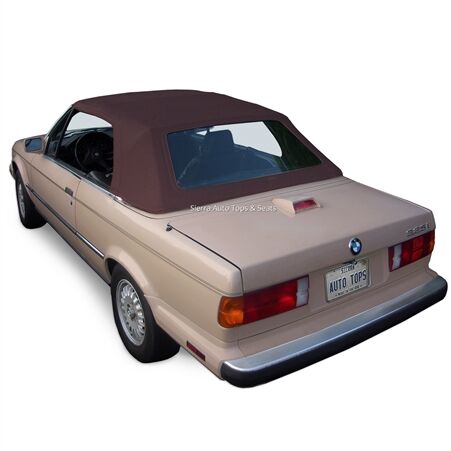 BMW Convertible Top 1987-1993 3 Series (E30) Brown TwillFast Canvas Plastic Rear Window