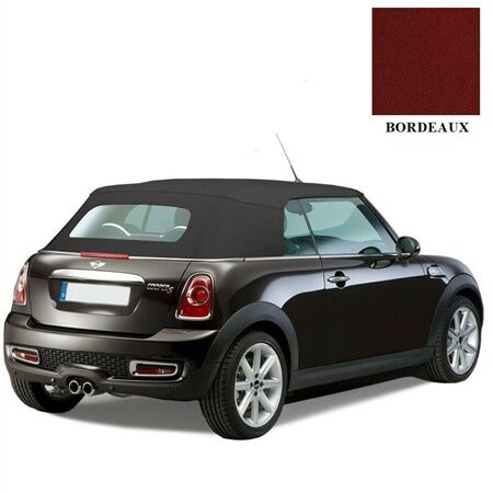 Mini Cooper Convertible Top 2009–2015 Bordeaux Twill Canvas Glass Rear Window