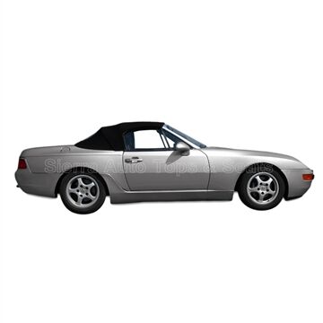 Porsche Convertible Top 1989-1995 944/968 Series Black German Classic Canvas Plastic Rear Window