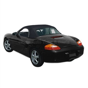 Porsche Convertible Top 1997-2002 Boxster Black German Acoustic A5 Canvas Plastic Rear Window
