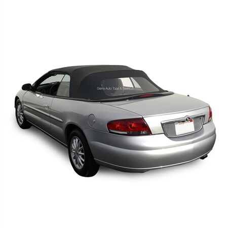 Chrysler Convertible Top 1996-2006 Sebring/Stratus 1-Piece Plastic Rear Window Black Sailcloth Vinyl