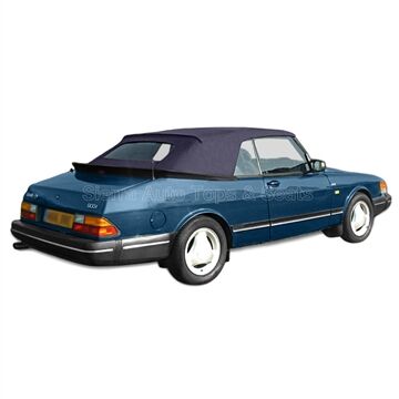 SAAB 900 Cabriolet Convertible Top 1986-1994 Blue German Canvas Glass Rear Window