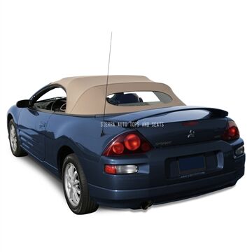 Mitsubishi Convertible Top 2000-2005 Eclipse Spyder Beige Canvas Cloth Glass Rear Window