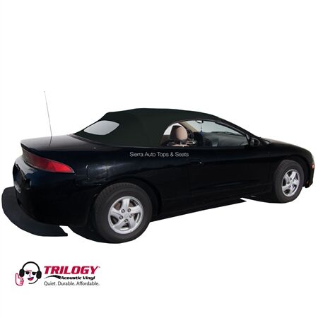 Mitsubishi Convertible Top 1996-1999 Eclipse Spyder Blue Trilogy Acoustic Vinyl Glass Rear Window