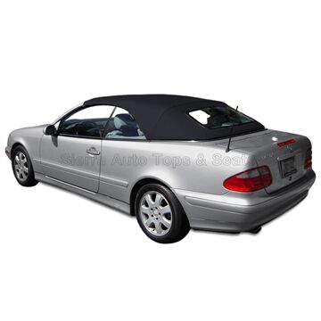 Mercedes Convertible Top 1999-2002 CLK (208) German A5 Canvas Black, Glass Window