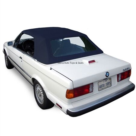 BMW Convertible Top 1987-1993 3 Series (E30) Blue TwillFast Canvas Plastic Rear Window