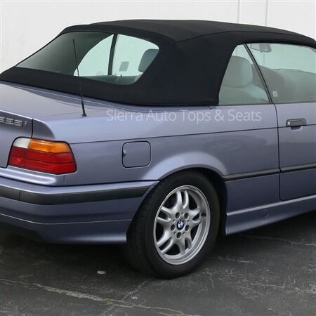 BMW Convertible Top 1994-1999 3 Series (E36) Black Sun-Fast Canvas Plastic Rear Window