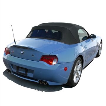 BMW Convertible Top 2003-2008 Z4 Black Stayfast Canvas Glass Rear Window