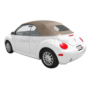 Volkswagen Convertible Top 2003-2010 Beetle Power Open Cream German A5 Canvas Glass Rear Window