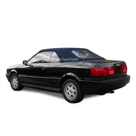 Audi Convertible Top 1992–1998 Cabrio Blue Twill Grain Vinyl Plastic Rear Window