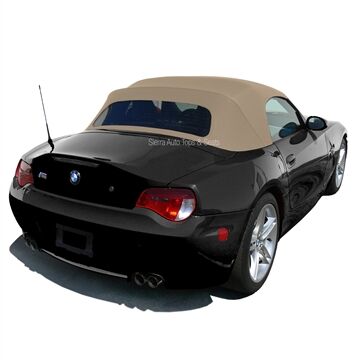 BMW Convertible Top 2003-2008 Z4 Beige Stayfast Canvas Glass Rear Window