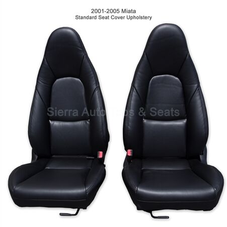Mazda Miata/MX5 2001-2005 Front Seat Cover Kit, Black Vinyl