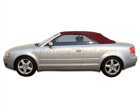 Audi Convertible Top 2003-2009 A4/S4 Burgundy Canvas Cloth Glass Rear Window